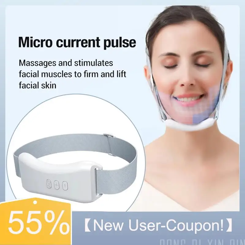 A60T New Face Slimming Device Chin Face Massager Vibrating Belt Heat Compress For Personal Care