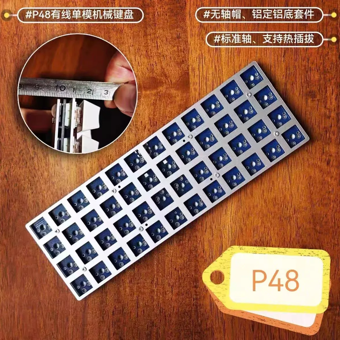 Teclado planck com fio x10 original, 24 teclas, personalizado, modo único, placa de alumínio, teclado dividido, ergonomia, suporte flâmula