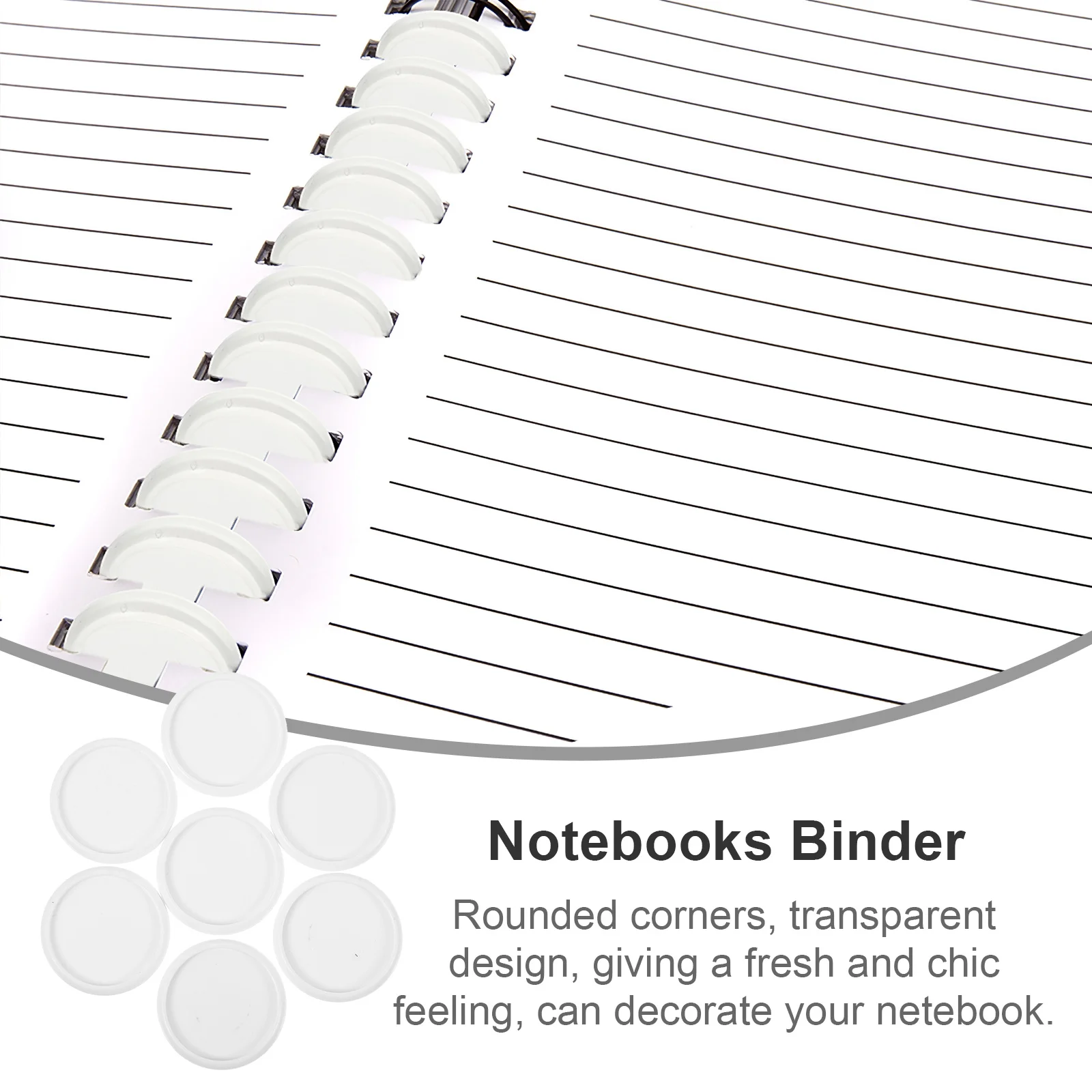 55 قطعة توسيع الموثق Discbound لتقوم بها بنفسك ملزمة بطاقة دفتر الملحقات البلاستيك الزاوية المستديرة دوامة ملزمة أقراص لأجهزة الكمبيوتر المحمولة #4