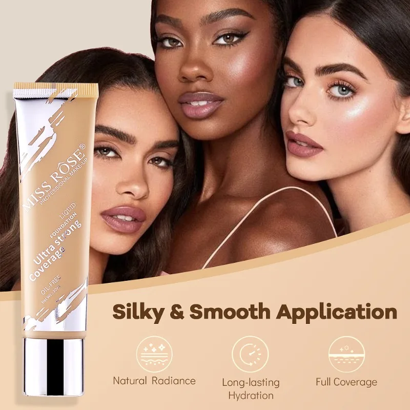 คอนซีลเลอร์รองพื้นควบคุมความมันและติดทนนาน Brighten Face Eyes Dark Acne Cover Cream Face Base Makeup คอนซีลเลอร์แต่งหน้า