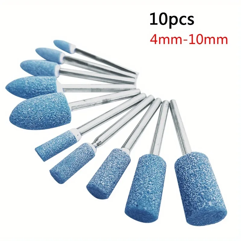10pcs Polishing Head Wheel Head Abrasive Mounted for Rotary Power Tools Electric Grinding Stone Wheel Accessories