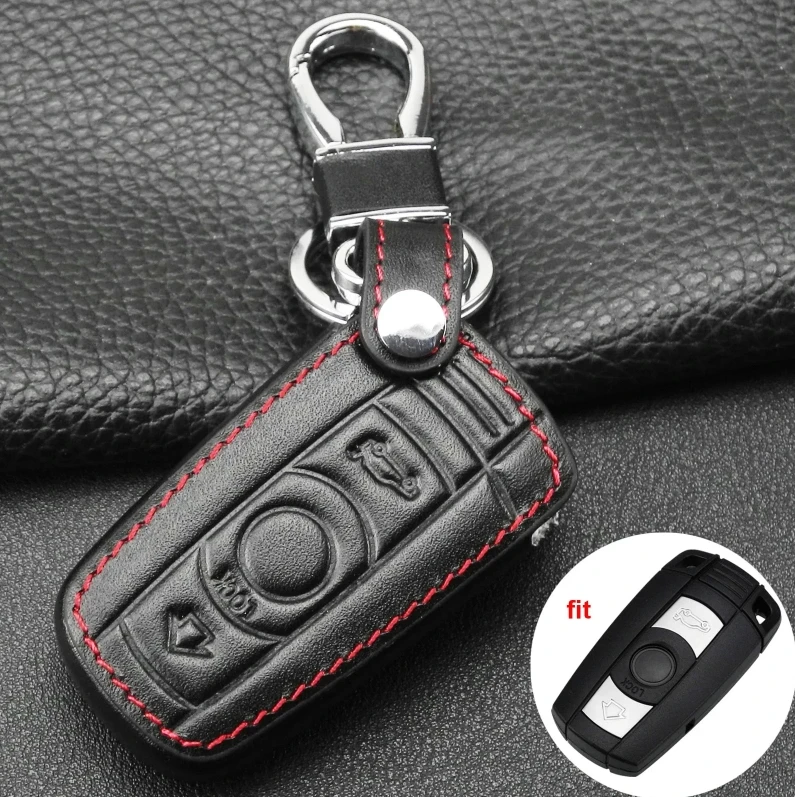 Genuine Car Key Case Keychain for BMW E60 E90 E46 E39 E92 E36 F30 M3 M5 X5 X3 X1 F10 F20 E30 1 3 5 7 Series Key Cover Accessorie