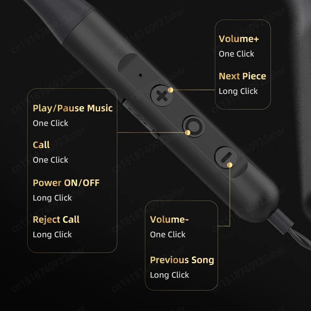 BX-03 Neckband Earphone Bluetooth Headphone Nirkabel Magnetik dengan Mikrofon HiFi Earbud Olahraga Lari Tahan Air BT5.0