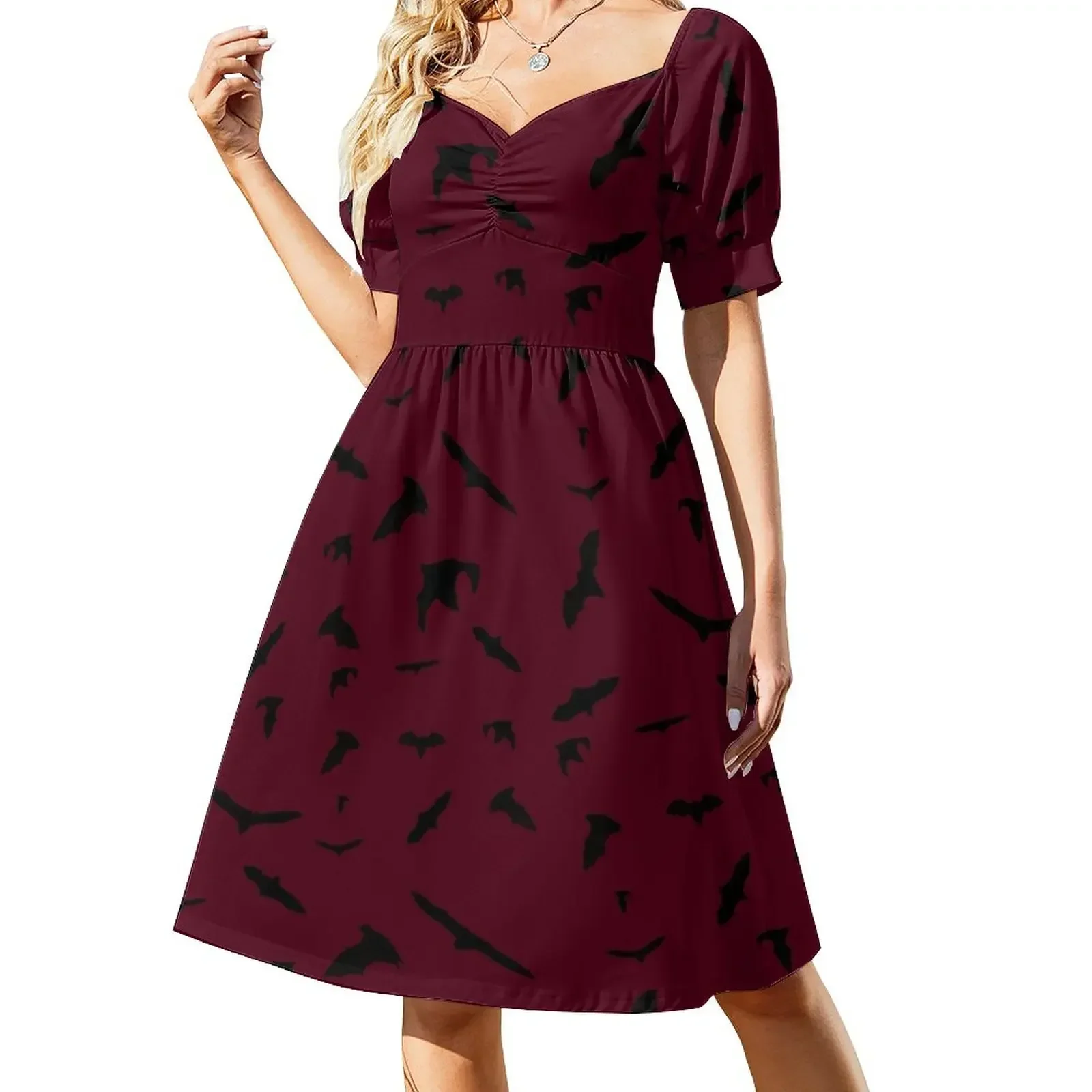 

Bats on burgundy #4d0013 Sleeveless Dress purple dress dresses for woman dress summer women elegant luxury