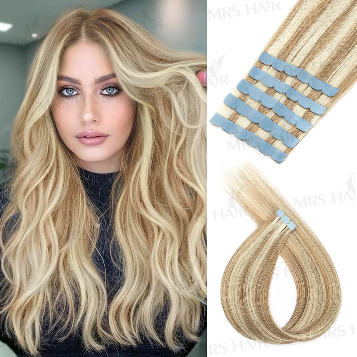 

Натуральные накладные волосы на ленте Skin Weft Machine-Remy Mini Tape In Hair Extensions, 10 шт./упаковка, 12-24 дюйма, для женщин