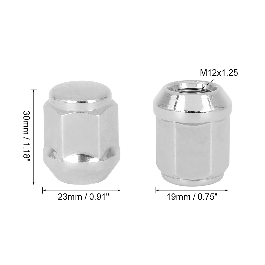 4pcs M12x1.25 30mm