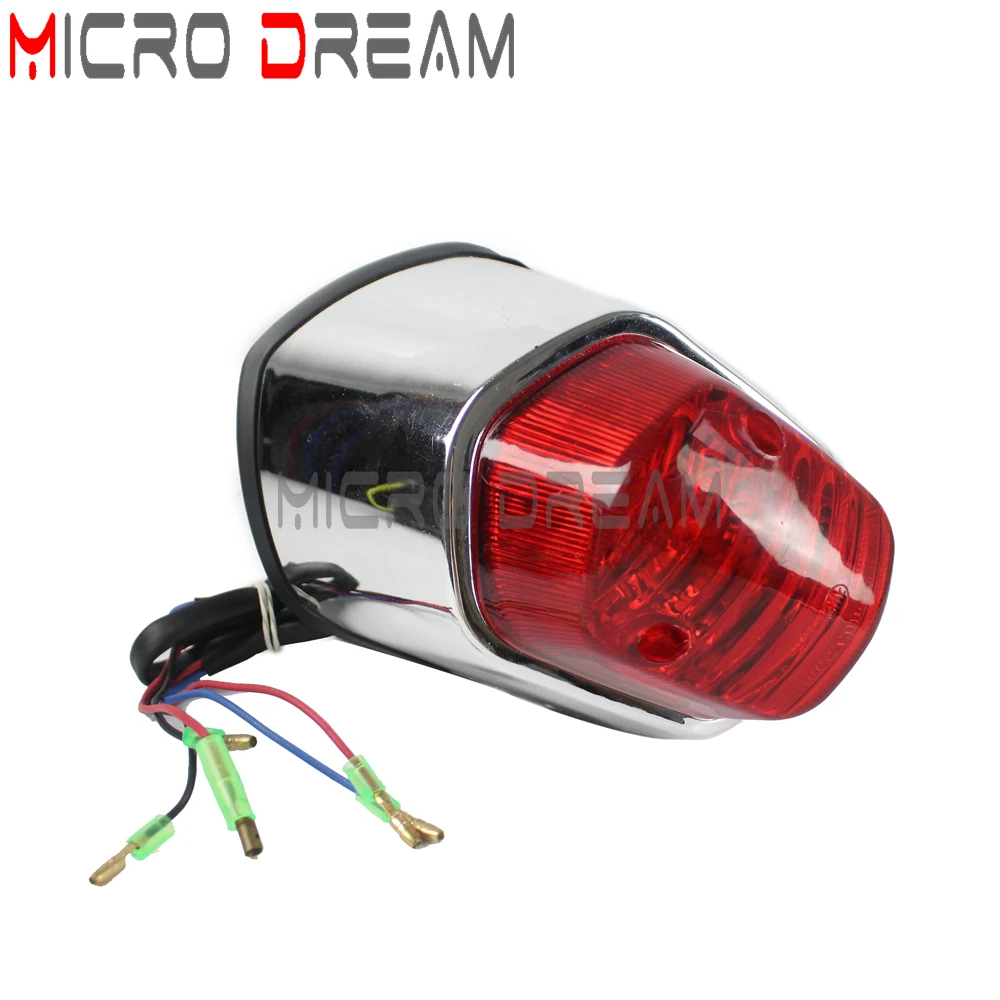 12V Red Lens Rear Taillight Running Brake Light For Kawasaki Vulcan 650 900 Honda Shadow Sabre GL VT 1100 1200 400 500 700 750