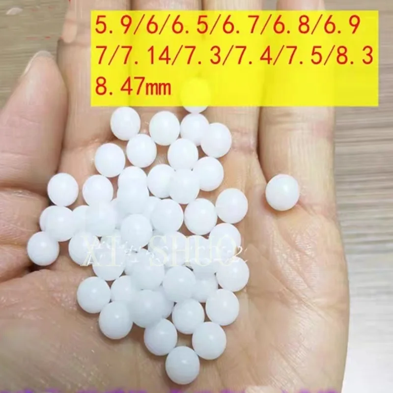 

100/200PCS Diameter 5.9mm 6mm 6.5mm 6.7mm 6.8mm 6.9mm 7mm 7.14mm 7.3mm 7.4mm 7.5mm 8.3mm 8.47mm solid plastic ball