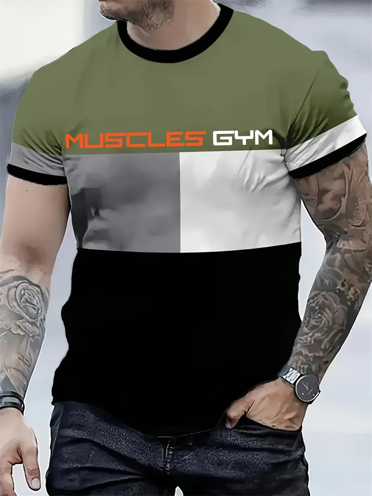 تي شيرت رجالي عصري صيفي جديد لعام 2025، قميص مطبوع فضفاض وغير رسمي #4