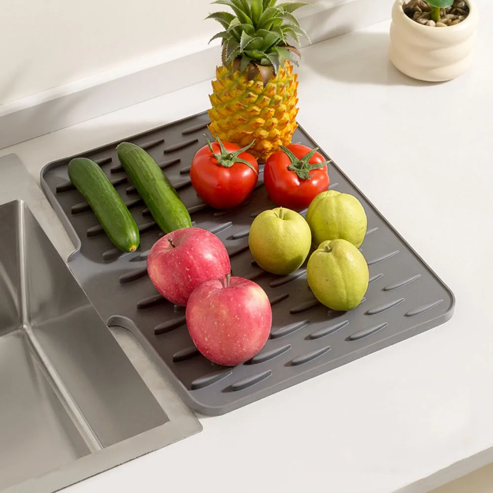 

Силиконовый коврик для стола без пролития, термостойкий нескользящий кухонный коврик, многофункциональный коврик для сушки для стойки, холодильника