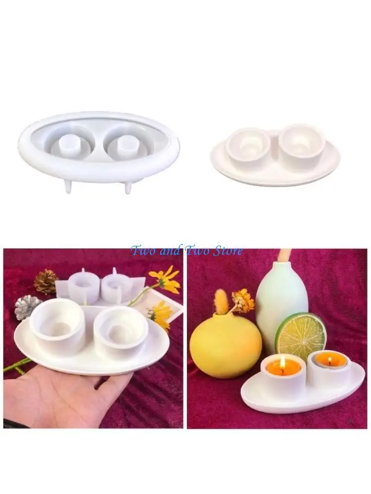 

HX6F Crystal Silicone Mold for DIY Holder Holder Silicone Mold Ship Shaped Candlestick Resin Mould