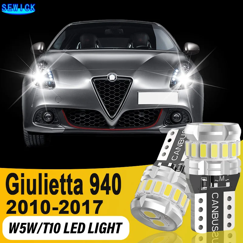 

2x T10 168 LED CANBUS No Error Car Interior Parking Bulb Clearance Lights For Alfa Romeo Giulietta 940 2010 2011 2012 2013-2017