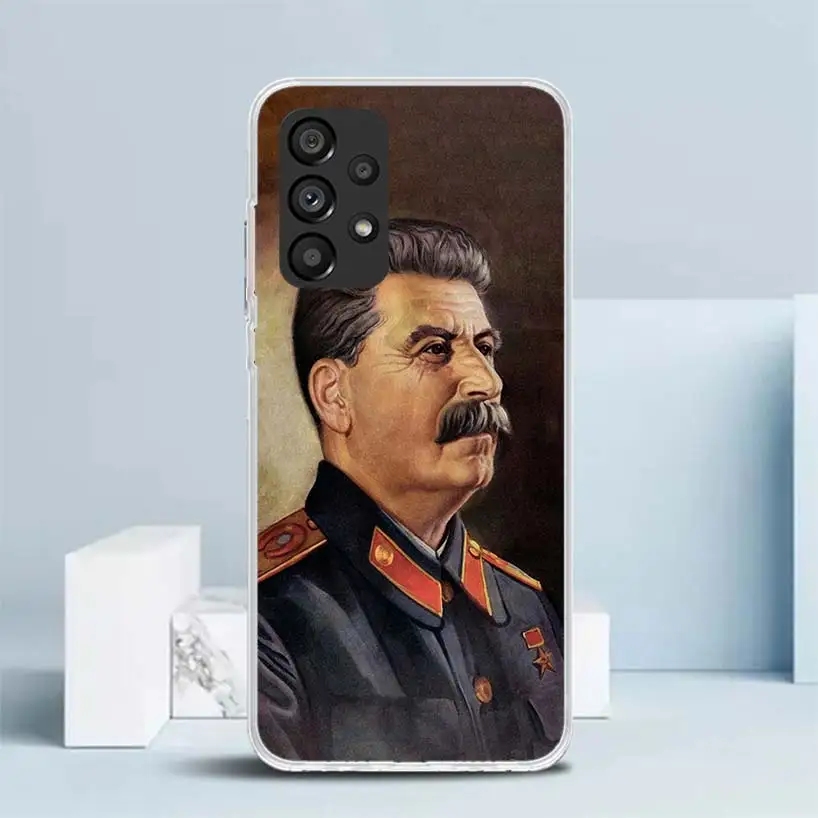 Russian Stalin Ussr Communism Soft Cover for Samsung Galaxy A52 A53 A54 A12 A13 A14 Phone Case A32 A33 A34 A22 A23 A24 A04S A03S