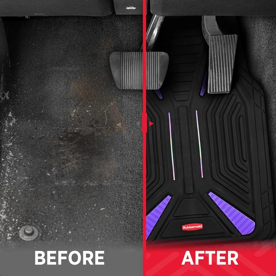 Car Mat Full Set Universal TrimtoFit HeavyDuty Car Floor Mats 4Piece Set for All Weather Protection Durable Rubber Mat for Cars