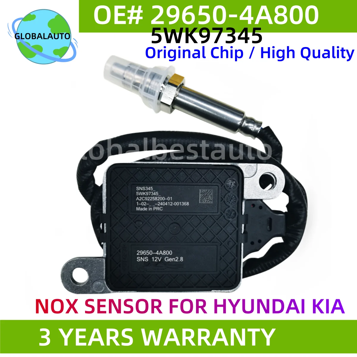 

29650-4A800 296504A800 5WK97345 Высококачественный НОВЫЙ датчик оксида азота (NOx) 12В для Hyundai Kia Sportage