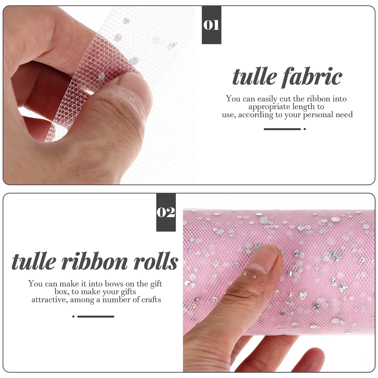 

1 Roll Mesh Tulle Fabric Gauze Roll For Diy Craft Decoration Gift Wrapping Wedding Party Sewing Dress Decorative Ribbon