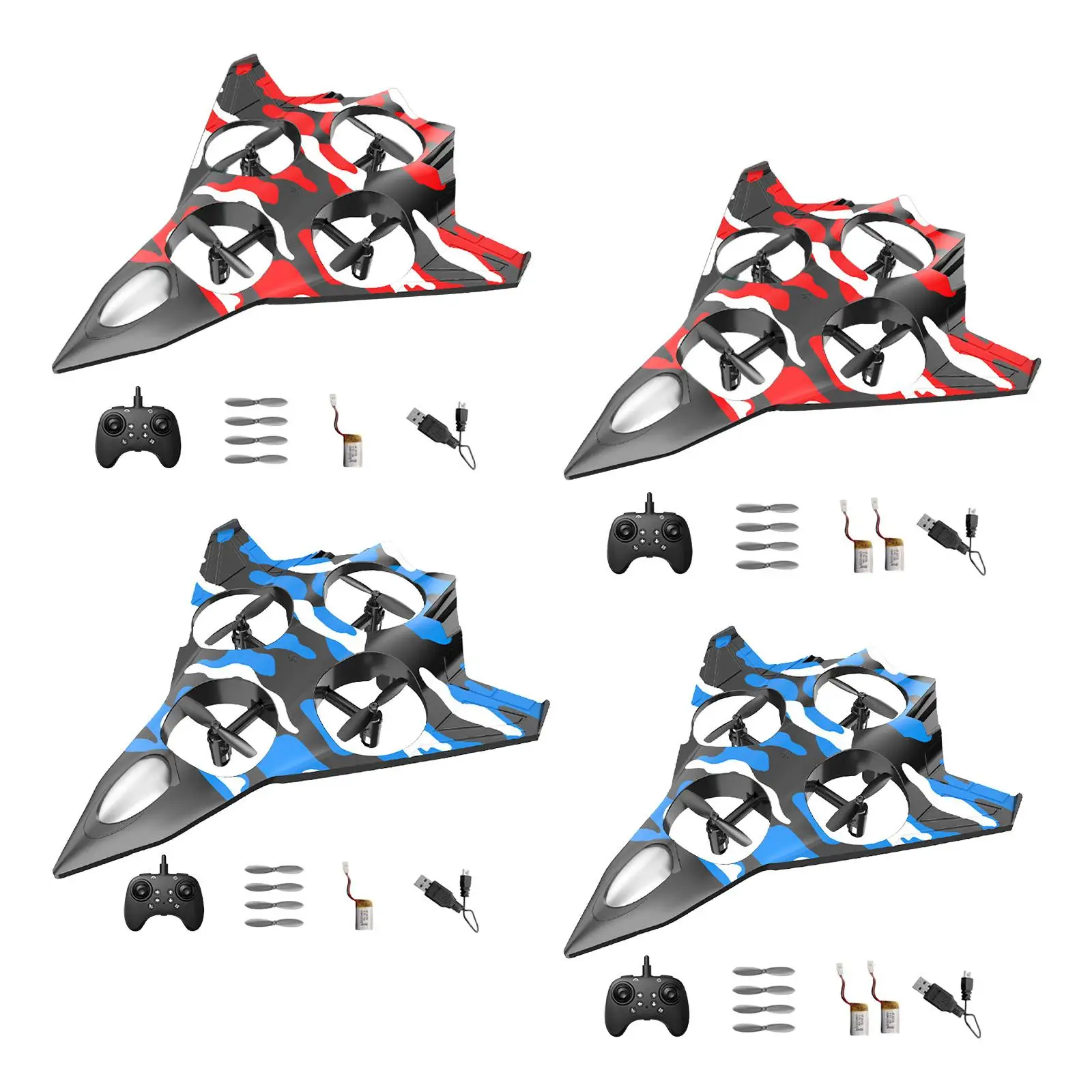 Avión de control remoto, modelo de avión de combate, Stunt Roll, 2 velocidades, avión de ala fija ajustable, avión RC para principiantes de cumpleaños