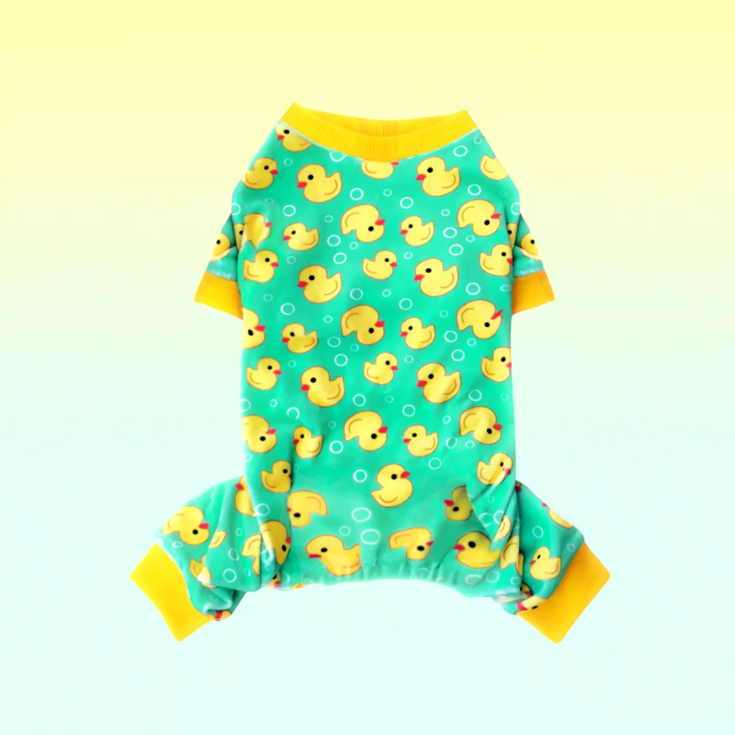 Dogs Pajamas Yellow Duck  Small Dogs Soft  Stretchable Dog Jammies Cat Pajamas Dog Apparel