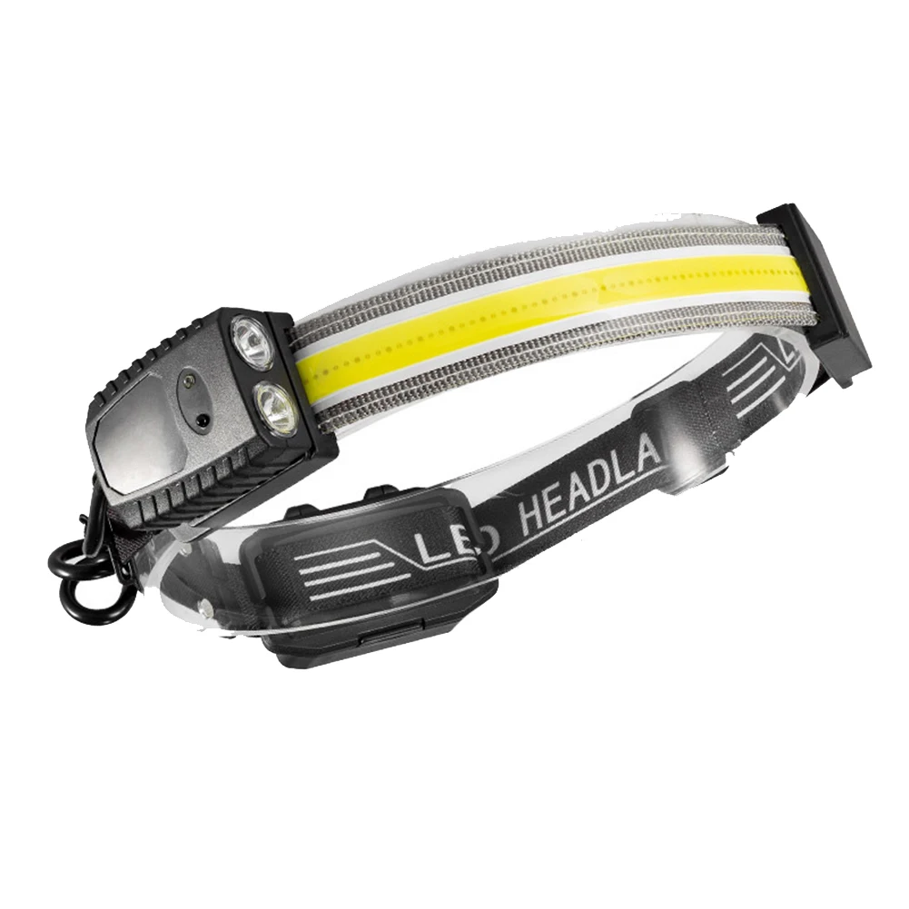 

COB XPE Head Light Lamp Induction Headlight with Built-In Battery Fishing Running Glare Headlight,Battery Version