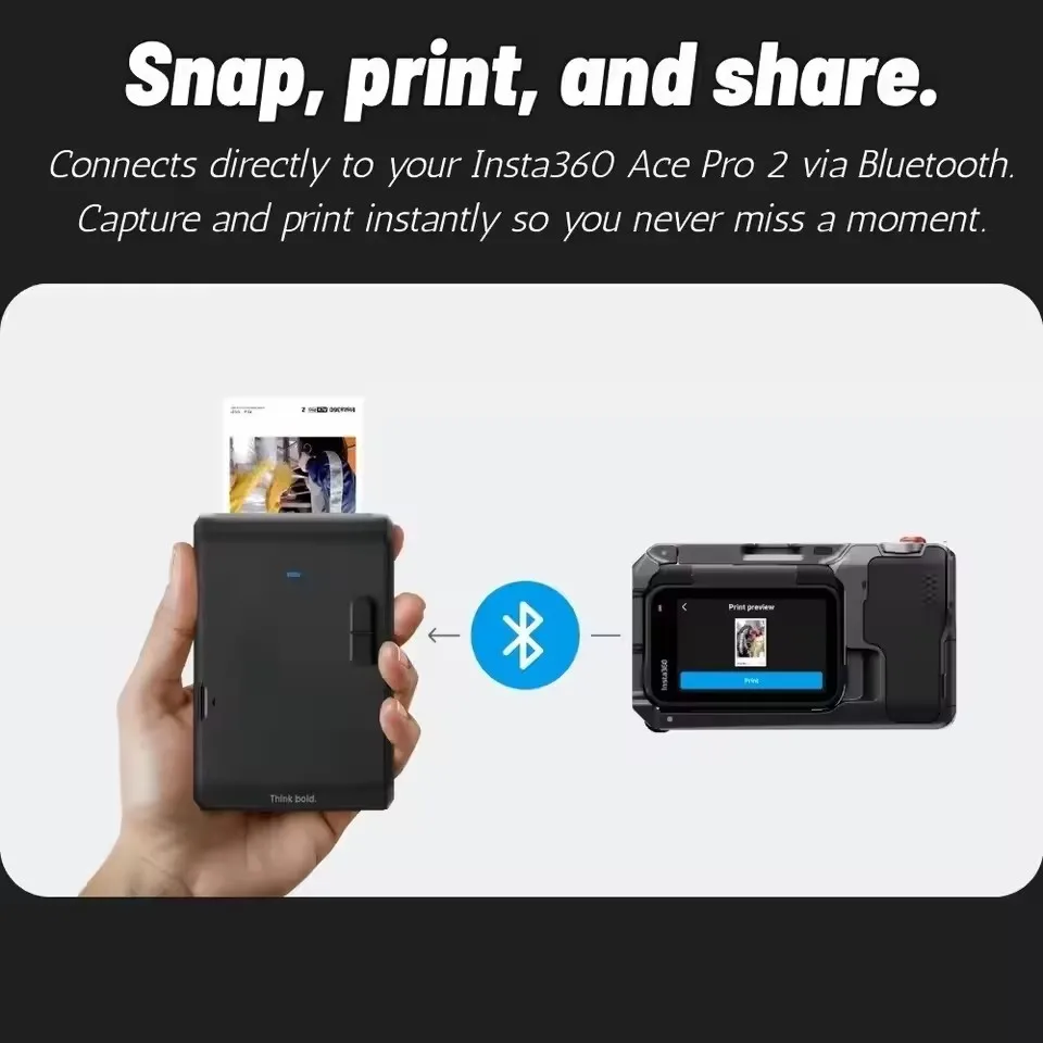 Insta360 Ace Pro 2 Pocket Printer Photo Paper Cartridge Bluetooth
