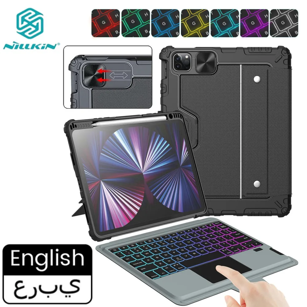 NILLKIN Magic Keyboard For iPad Pro 13 M4 2024 Case Backlight Keyboard For iPad Pro 11 Air 13 Air 5 iPad 10th Detachable Cover