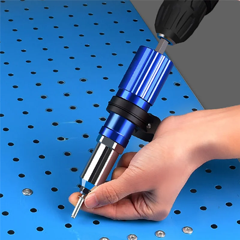 

A53Q-2.4-4.8Mm Electric Rivet Adapter Home Cordless Riveting Tool Insert Nut Pull Riveting Tool Suitable For Electric Drills Dur