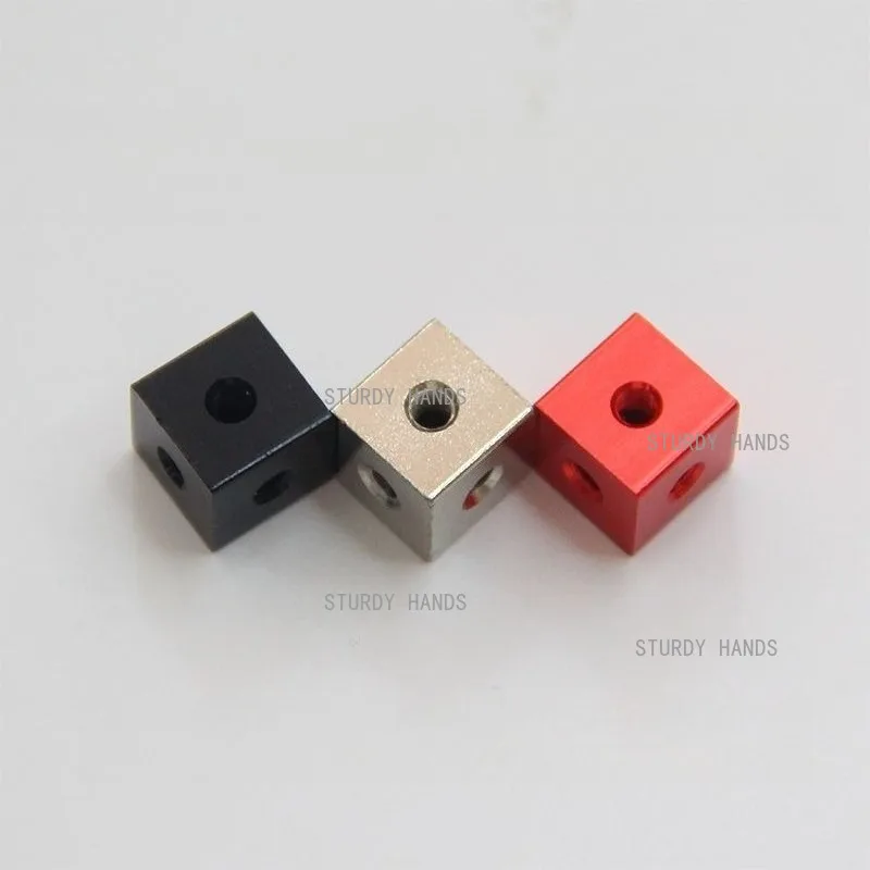 16PCS Aluminum Square Metal Fastener, M3 Threaded Cube, 10x10x10mm Fastener, Used for Frame Assembly, Hardware Accessories