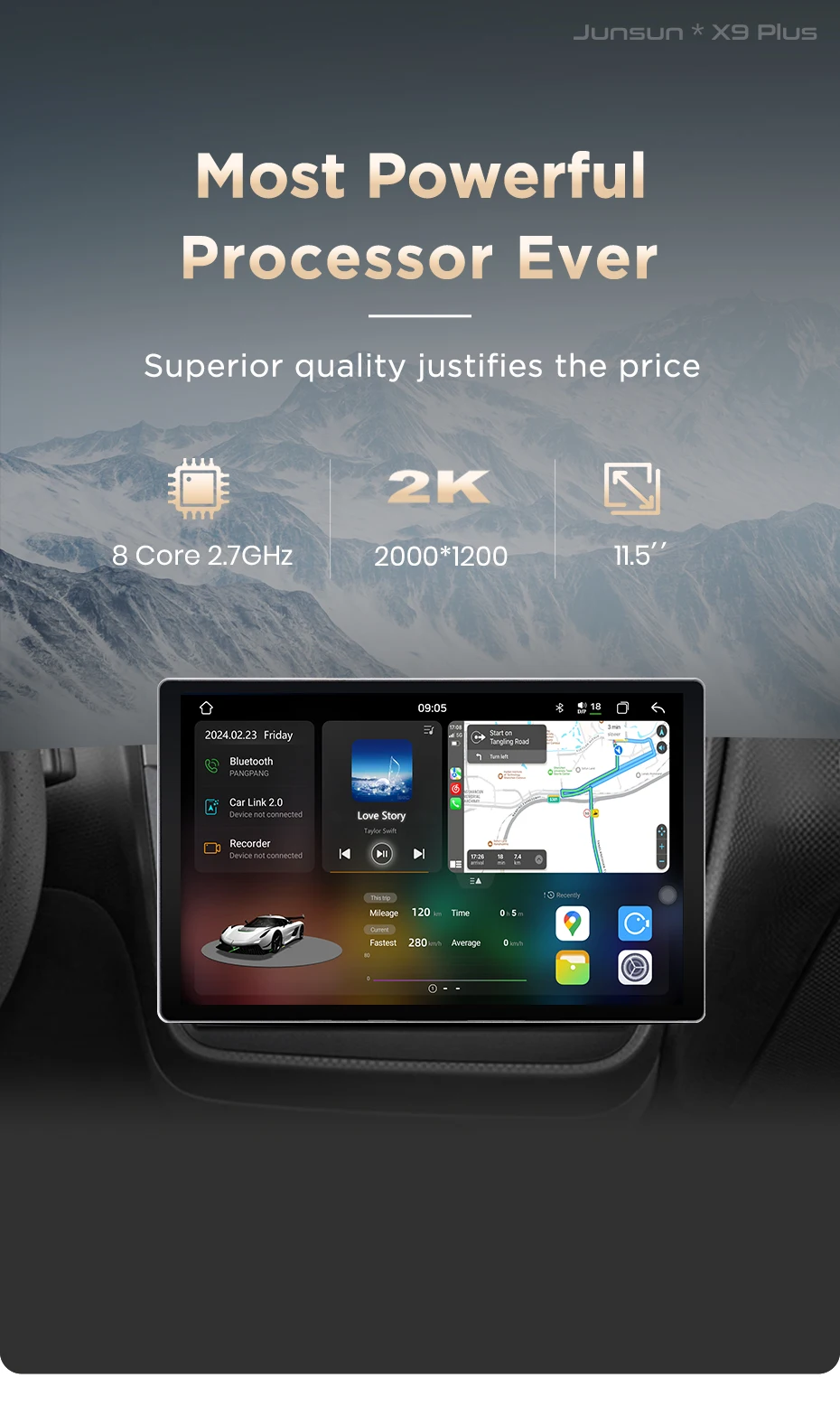 Junsun 7870 2K Wireless CarPlay Android Auto Radio für Seat Altea 2004 2005 2006-2015 GPS-Navigationsgerät 4G DSP DTS 360 BT FM – Detail 3