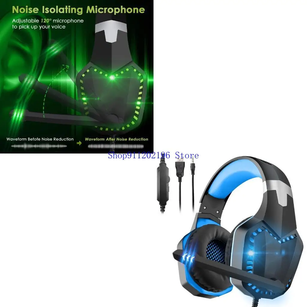

P82A Surround Sound Gaming Headphone с микрофоном удобной пеной памяти