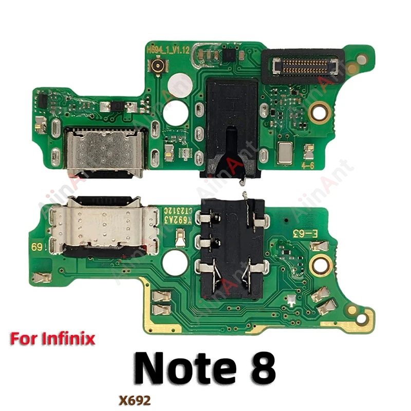 AiinAnt For Infinix Note 8 8i 10 11 11s 12 12i Pro Vip Turbo 5G Dock Mic USB Charger Board Charging Connector Port Flex Cable