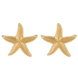 Ocean style earrings made of stainless steel 18K gold starfish earrings, simple, luxurious, and high-end earrings for women