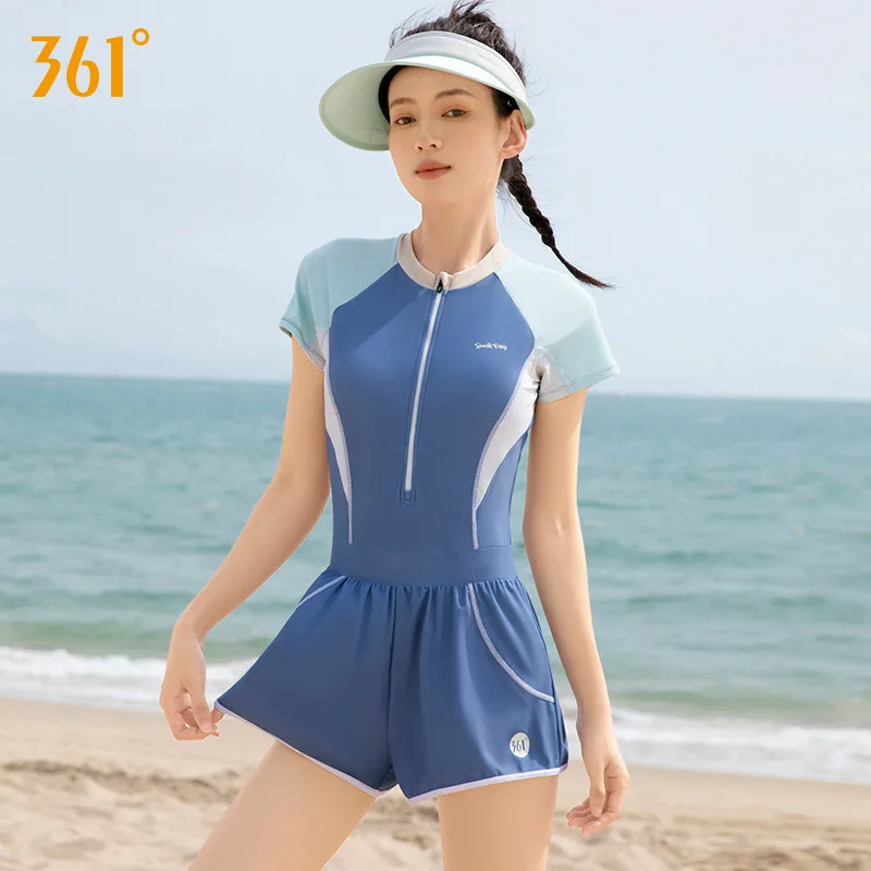 

Women One Piece Front Zipper WaterProof Competition Surfing Beach SwimSuit Professional Quick-Dry Bathing Push Up SwimWear