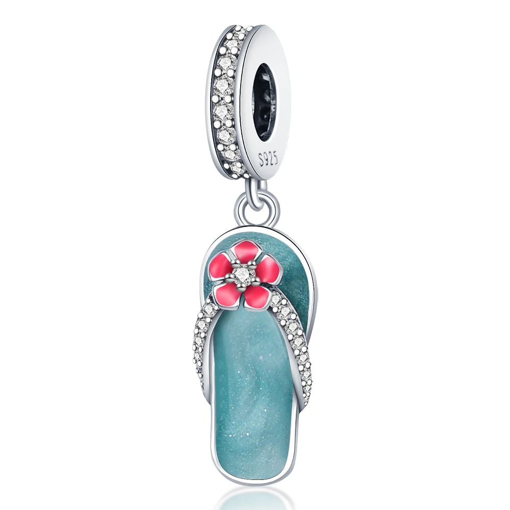 Zapatos de tacón alto para mujer, colgantes de plata de ley 925 auténtica, compatible con pulsera Pandora, cuentas originales, joyería