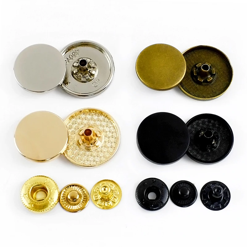 

30/50Sets 12-25mm Metal Flat Round Button Circular Buckle Bag Decor Buckles Clothing Press Studs Buttons DIY Sewing Accessories