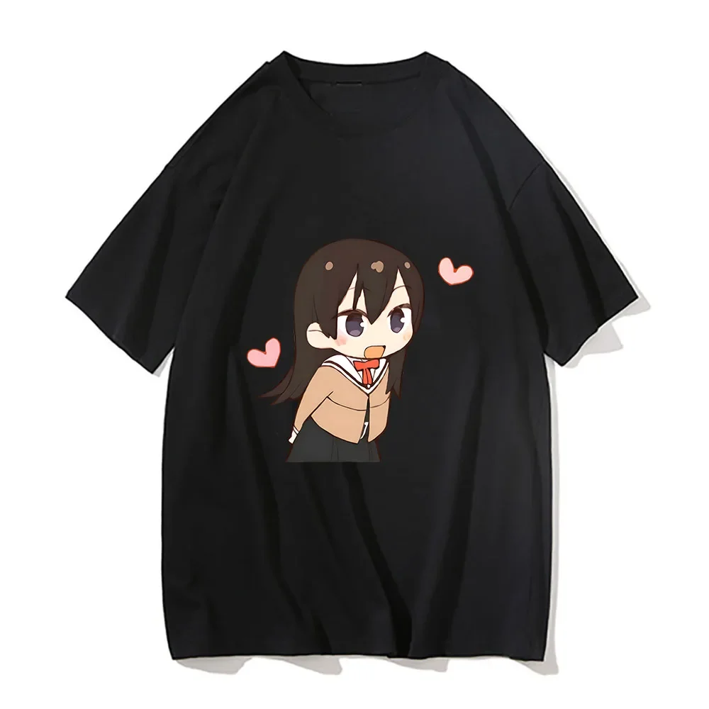 Bloom Into You T Shirts for Men Summer Cotton Portrait Printed T-shirt Short-sleeved Korean Version of The Tops Bottoming Shirt