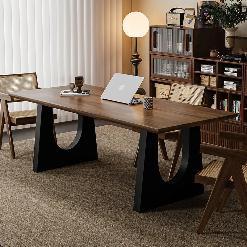 Wooden Crafts Office Desk Modern Computer Standing Bedroom Office Desk Reception Aesthetic Mesa Ordenador Commercial Furniture