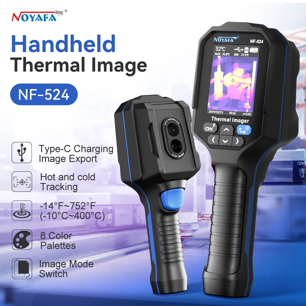 NOYAFA Industrial Thermal Imager NF-524 Handheld Thermal Imager 120x90 Thermal Imaging Camera Pipeline Leak Inspect Tool