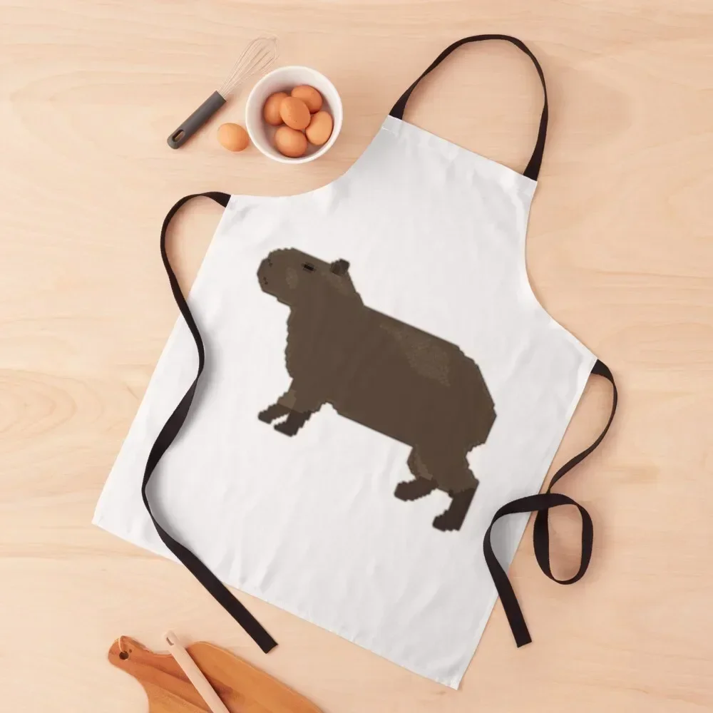 

A pixel capybara Apron chef costume Utensils For Kitchen Apron