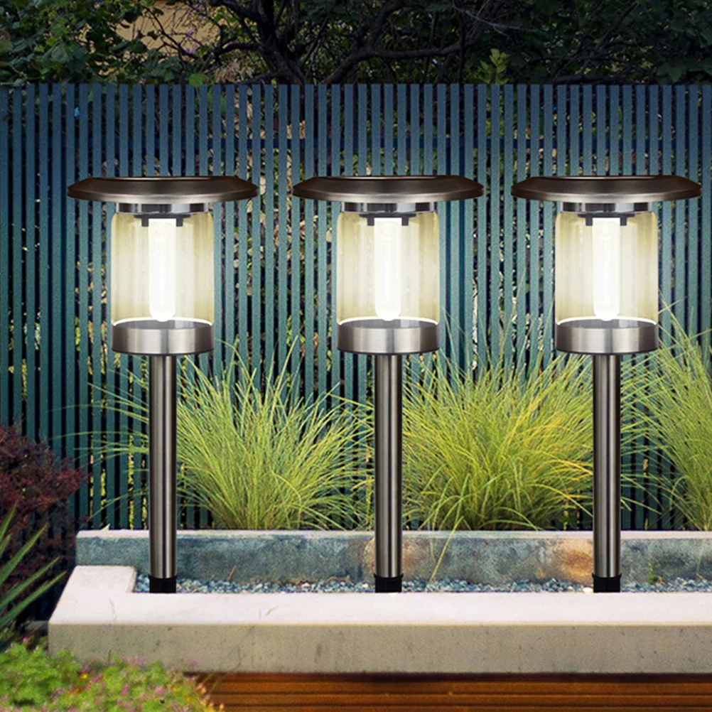 أضواء مسار الطاقة الشمسية في الهواء الطلق حديقة مصباح ديكور بولي كلوريد الفينيل الظل الفولاذ المقاوم للصدأ القطب مقاومة الطقس أضواء ساحة حياة طويلة #5