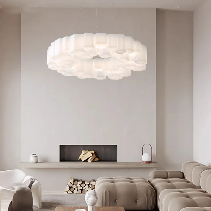 Lampada a sospensione a soffitto in seta fatta a mano BOSSEN per soggiorno, lampade di design moderne per camera da letto, lampada a LED per decorazioni per la casa