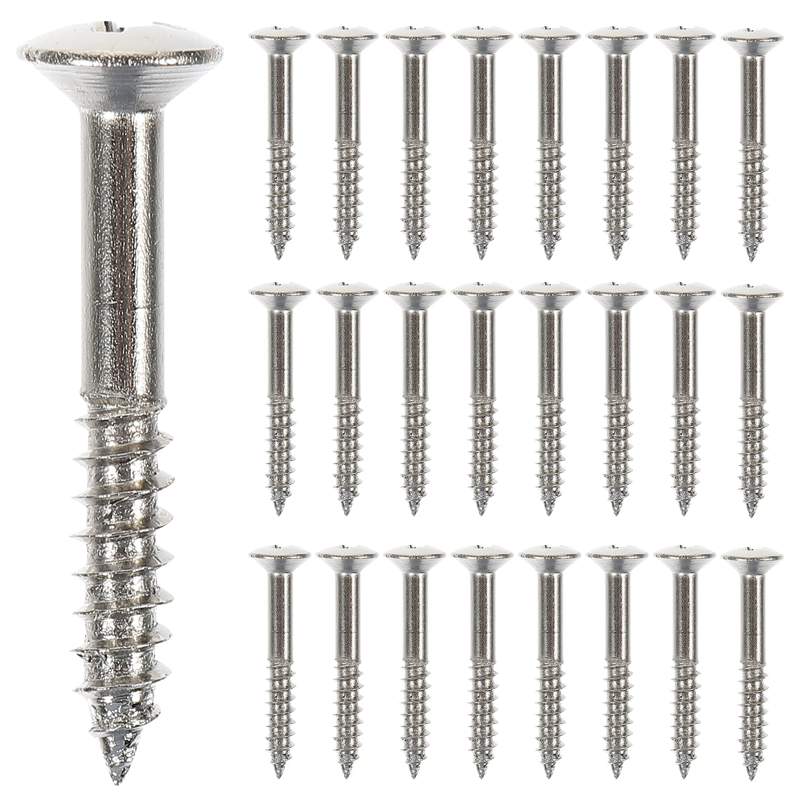 

40pcs Guitar Pickup Screws Metal Bass Mounting Silver Electric Guitar Parts Wear Resistance Durable Practical Replacement Fixing