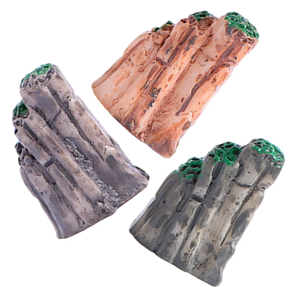 

3pcs Miniature Mountain Decoration Resin Fake Bonsai For Aquarium Fish Tank Indoor Plant Decor Mini Bonsai Mountain Ornament