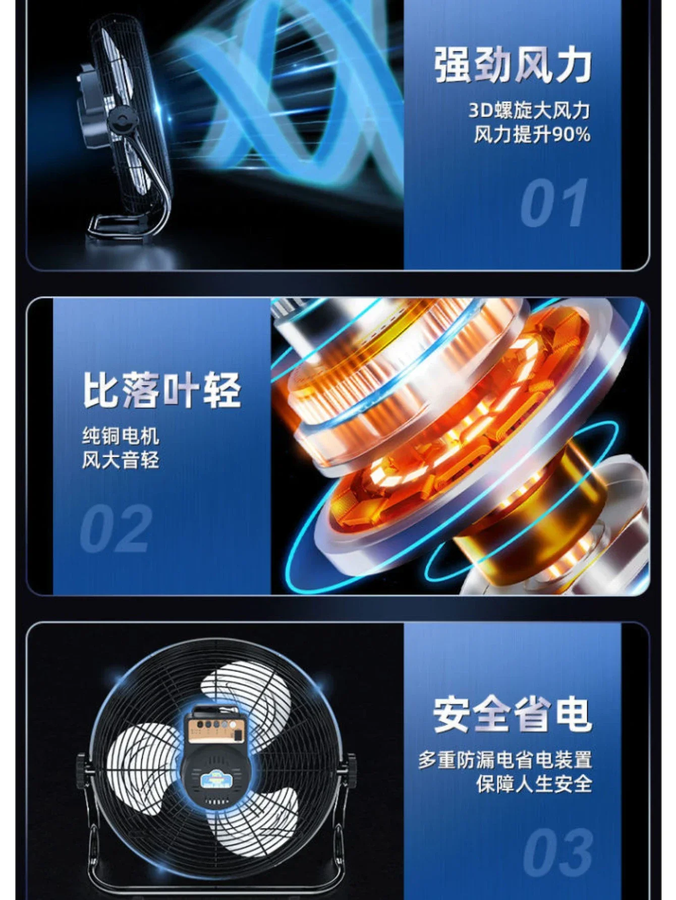 強力な産業用電動フロアファン,強力な風のテーブル,ハイパワー,新しいスタイル