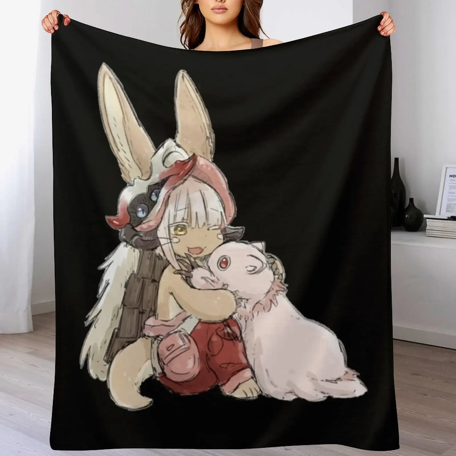 Made in Abyss Anime Classic Throw Blanket Warm Sofa Throw Decorative Throw Thermal Blankets