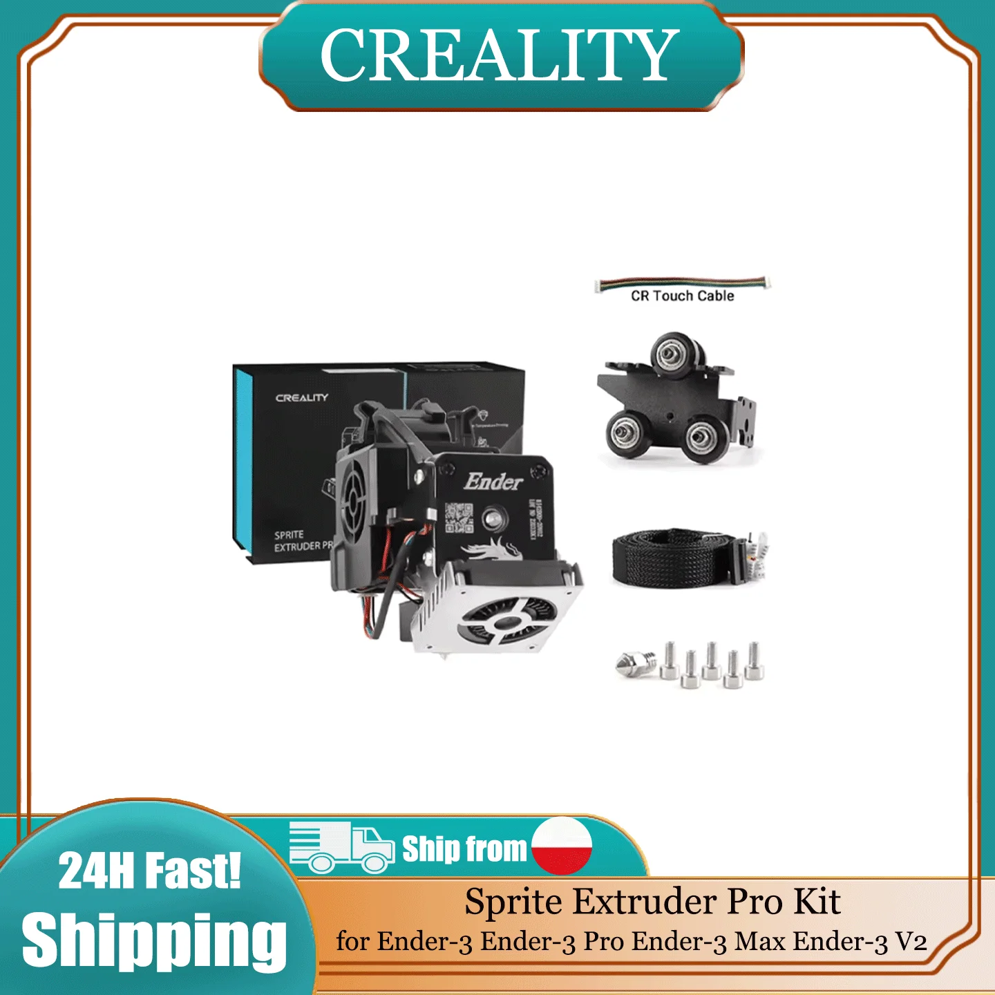 Image of CREALITY Sprite Extruder Pro Kit 300 ℃ Hochtemperatur-Druck 3:5:1 Übersetzungsverhältnis Direktantrieb Extruder für Ender-3 Serie Drucker
