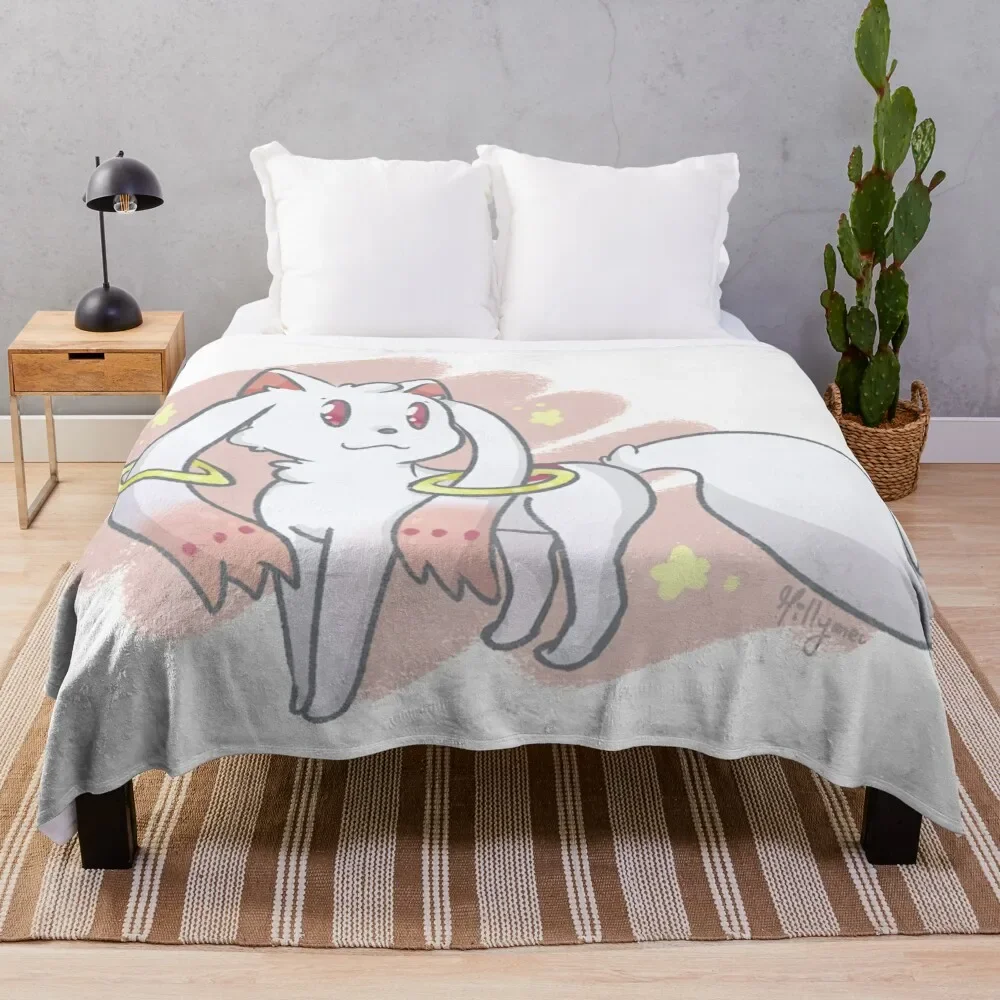 Kyubey - Madoka Magica Throw Blanket anime cosplay anime Luxury Brand Blankets