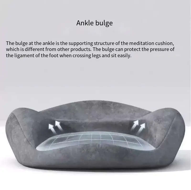 For Meditation Cushion for Yoga & Zen, Memory Foam Zafu Pad with Non-Collapse Support