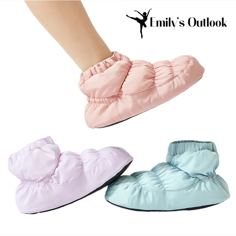 Ballett Stiefel Low-top Dance Praxis Slipper Baumwolle Aufwärmen Ballett Schuhe Fleece Weichen sohlen Frauen Kinder Verdickt winter EU45