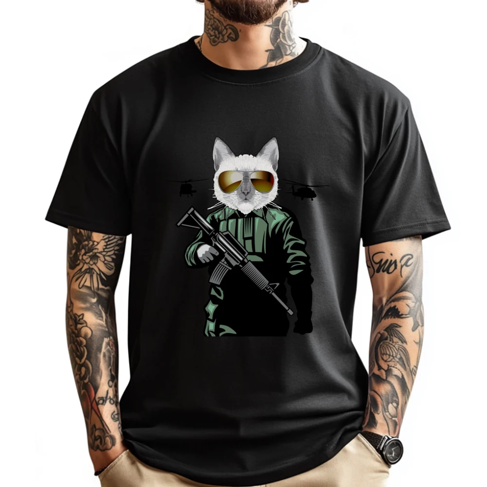 

Cat Warrior Fighter For The Greater Good And Saving Camisetas Limited Time Special Oversized T Shirt Men Big And Tall Figures