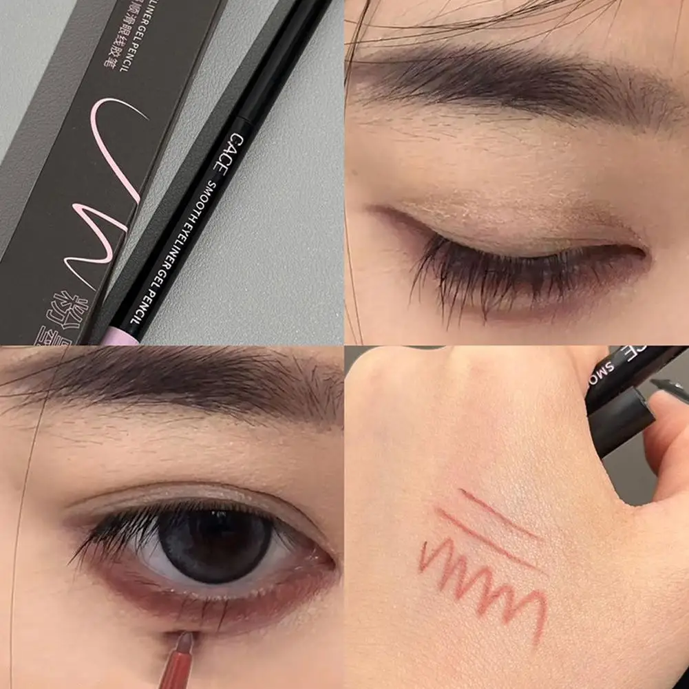 Wijnrood Bruin Eyeliner Gelpotlood Waterdicht Langdurig Gemakkelijk Matte Make-up Cosmetica Bruin Oog Ogen Dragen Liner Pen Ultra-X9Q6